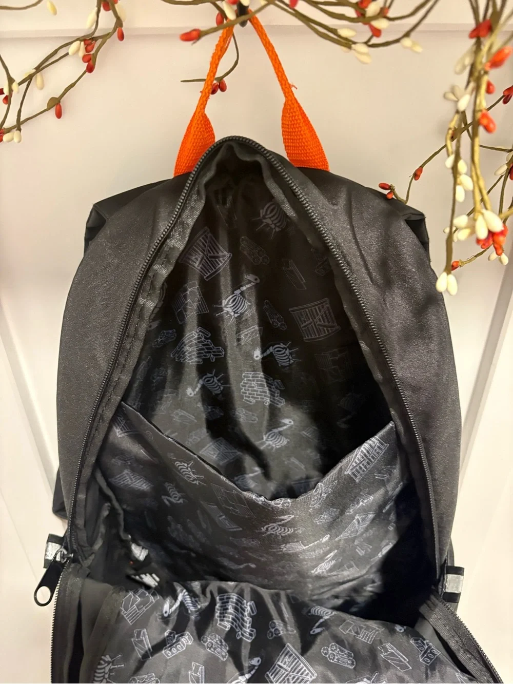 Kids Black and Orange School Backpack